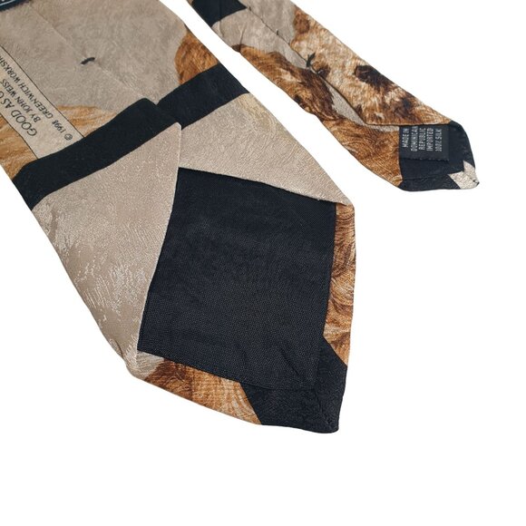 Golden Retriever Print Silk Tie By Puritan 1998 Good As Gold John Weiss Vet - Picture 4 of 4